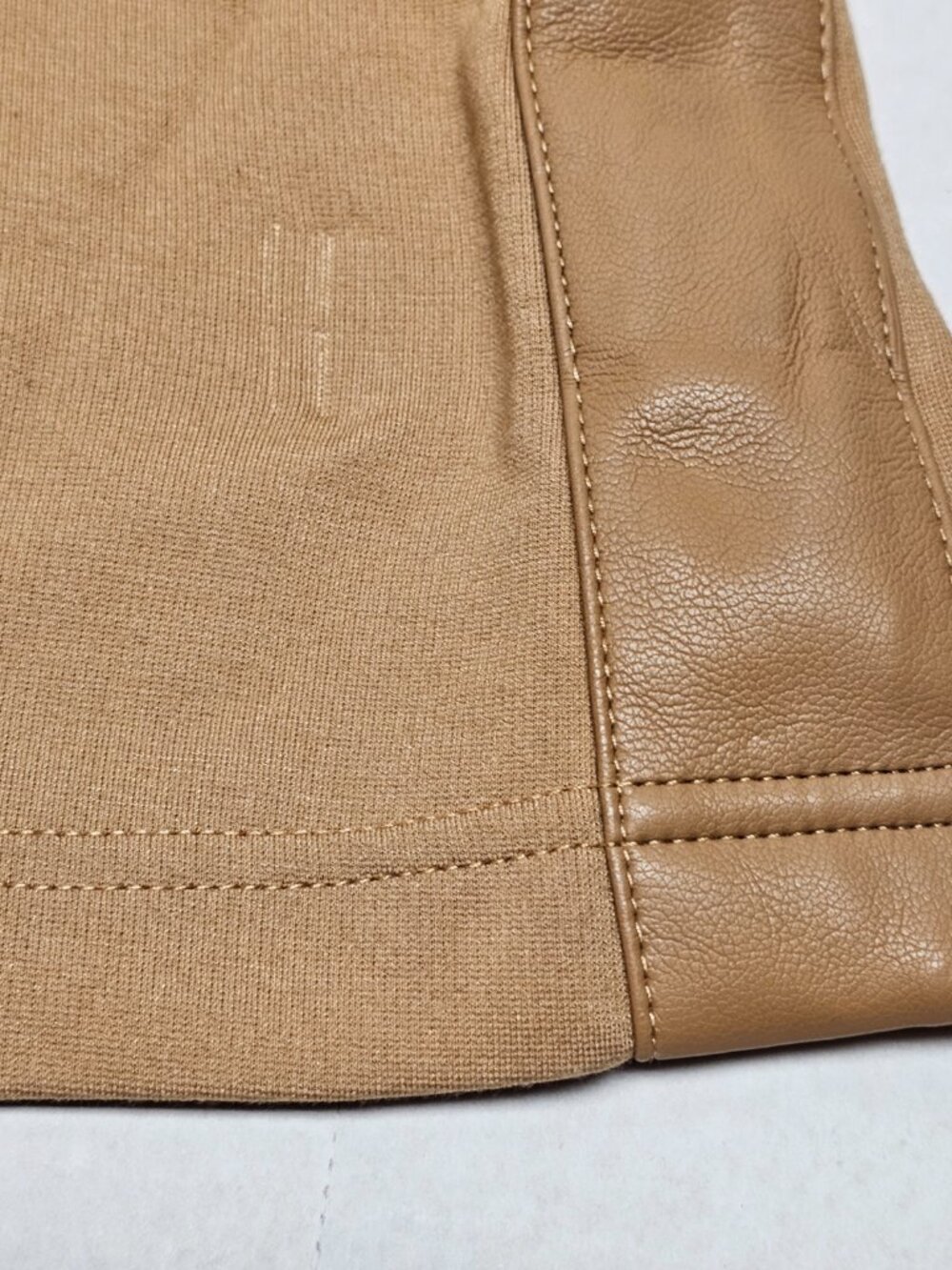 New Ruffle Shorts Camel Brown Emily Mcarthy L Large - Picture 11 of 13